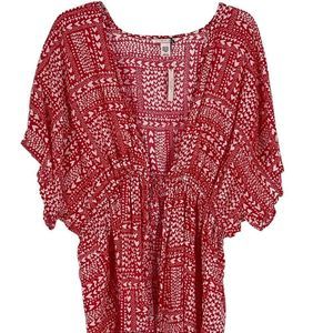 NWT VICTORIA’S SECRET wrap kimono Coverup, swim, light weight, red white…